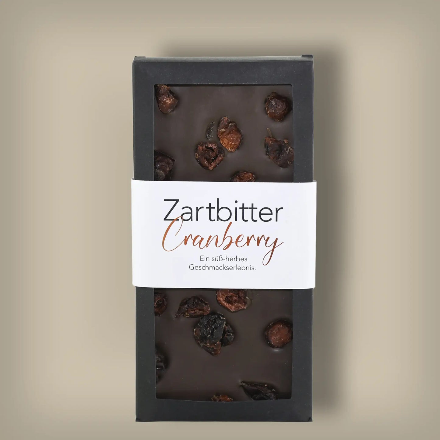 Dark chocolate with cranberries