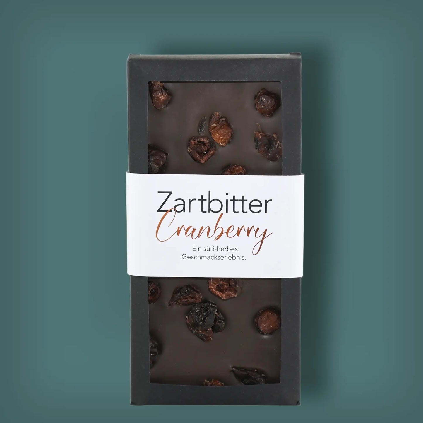 Dark chocolate with cranberries
