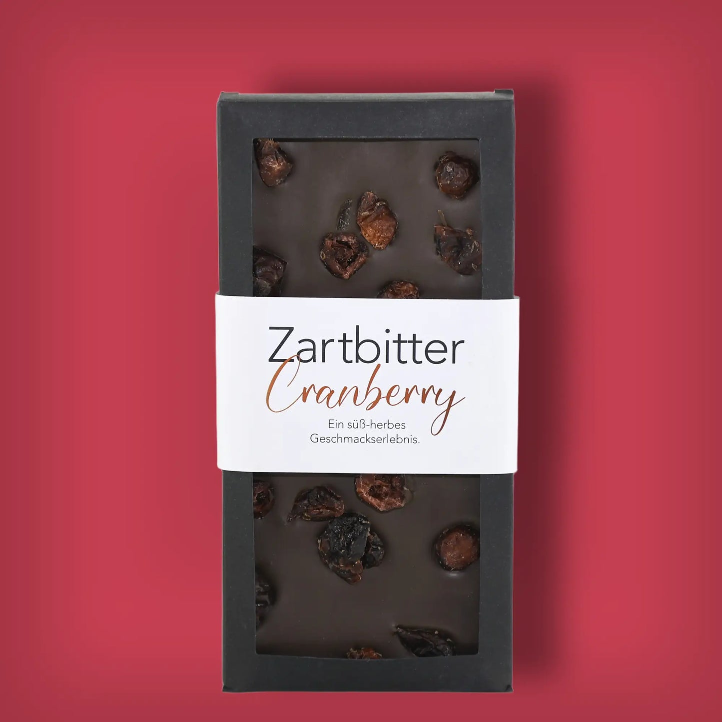 Dark chocolate with cranberries